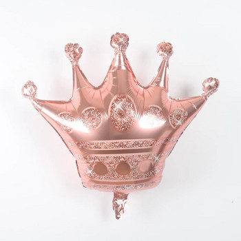 1бр голям балон Princess Crown златен розово златен розов син Baby Shower Сватба Рожден Ден Консумативи Детски подаръци Балон