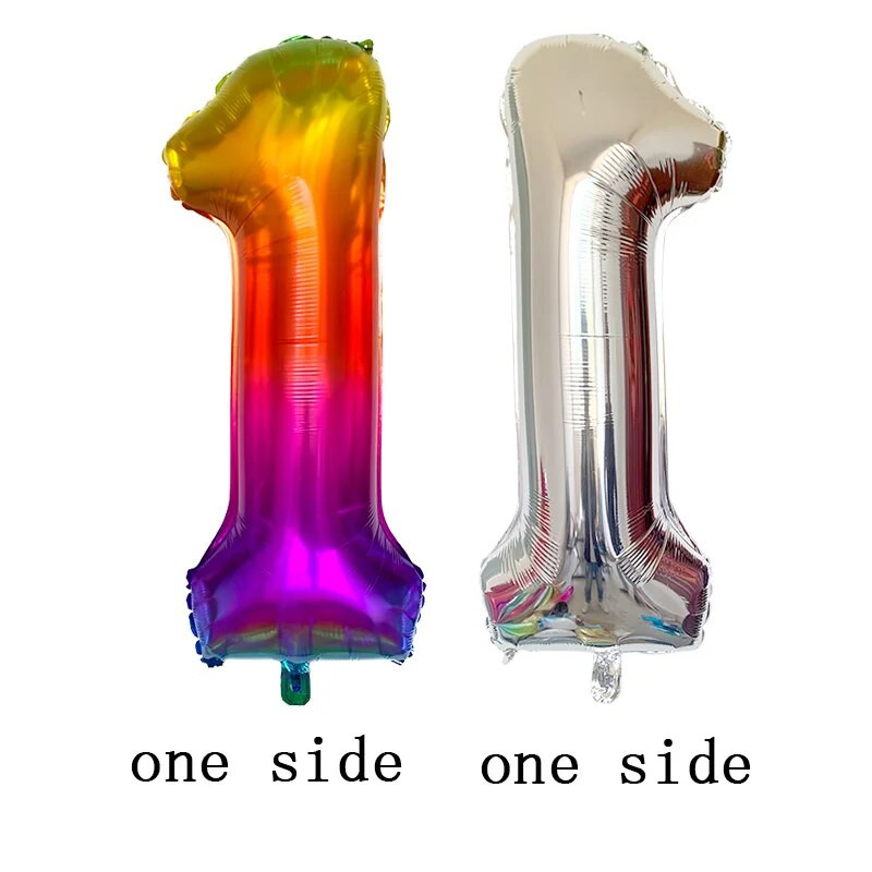 Ogromni 42-inčni baloni od folije s duginim brojevima Baloni s helijem velikih znamenki svadbene dekoracije Potrepštine za rođendanske zabave Baby Shower