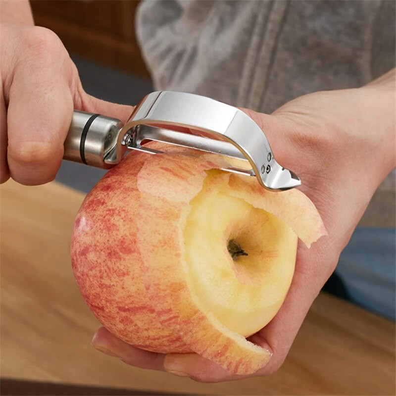 Cuțit creativ de curățat legume, fructe, legume, din oțel inoxidabil, cuțit de curățat castraveți și cartofi, răzuitoare ascuțită, dispozitive de bucătărie pentru acasă