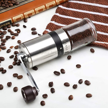 Μύλος καφέ χειρός Κεραμικός πυρήνας λείανσης Χειροκίνητος μύλος καφέ για Espresso σε γαλλική πρέσα με ρυθμιζόμενη χονδρότητα