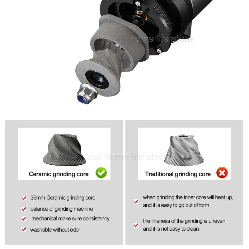 Ručni mlinac za kavu Keramička jezgra za mljevenje Ručni mlinac za kavu od Espressa do French Pressa s podesivom grubošću
