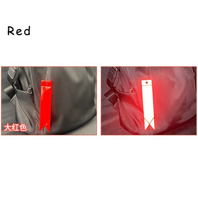 Biztonságos fényvisszaverő kulcstartó táskához Hátizsák Medál szalag Díszek Reflektorok tárgyakhoz Felnőttek Gyermekek Éjszakai biztonsági kiegészítők