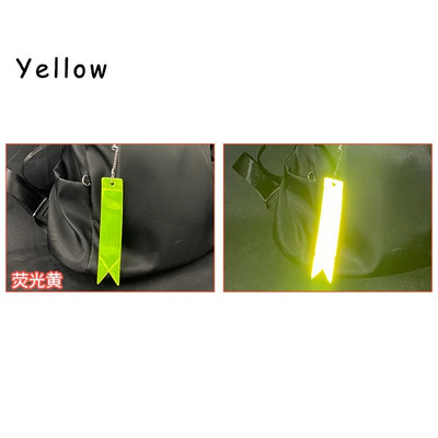 Biztonságos fényvisszaverő kulcstartó táskához Hátizsák Medál szalag Díszek Reflektorok tárgyakhoz Felnőttek Gyermekek Éjszakai biztonsági kiegészítők