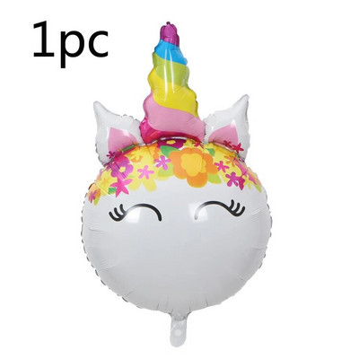 7 τμχ/παρτίδα Unicorn Balloon Rainbow Gradient 32 ιντσών Αριθμός 1 2 3 4 5 Παιδικό πάρτι γενεθλίων Baby Shower Decor Globos Helium Balloons