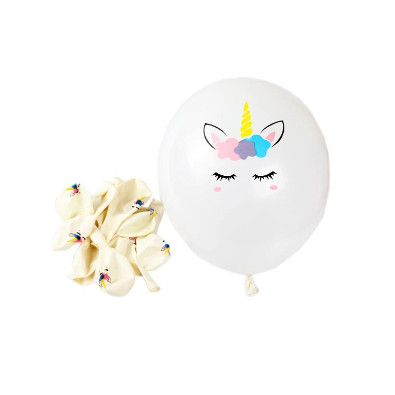 7db/tétel Unicorn Balloon Rainbow Gradient 32 inch Number 1 2 3 4 5 Kids Birthday Party Baby Shower Decor Globos Hélium Balloons