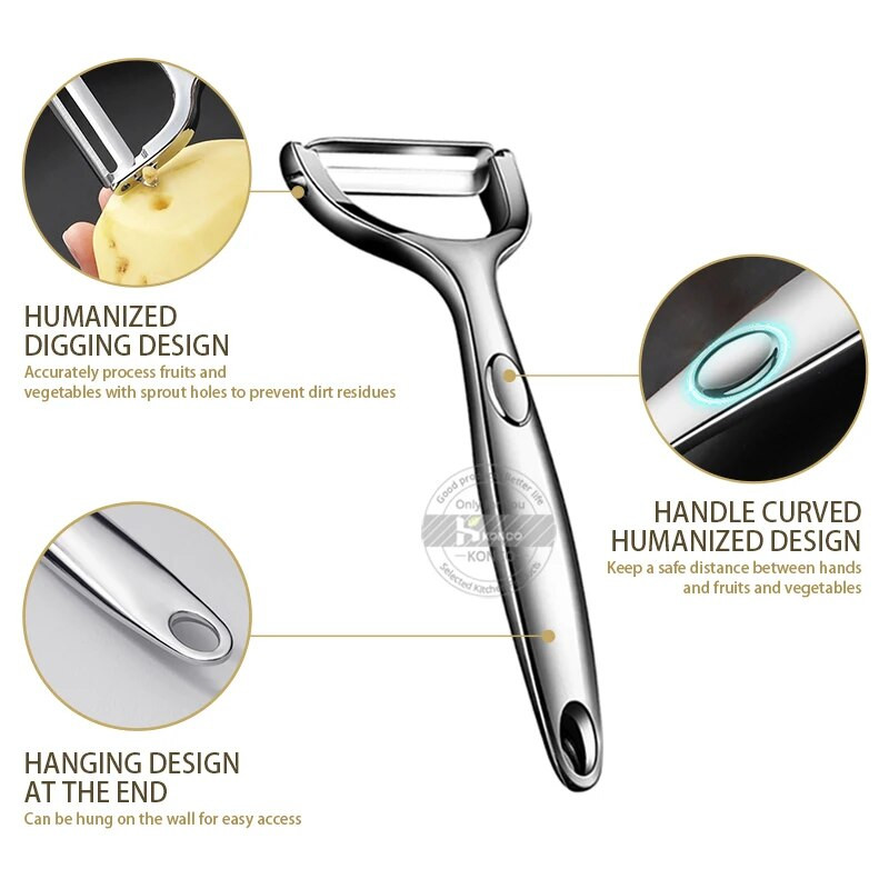 Gulilica za povrće, Kuhinjski dodaci, Gulilica od nehrđajućeg čelika u obliku slova Y Kućanska kuhinja Gulilica za voće i krumpir Zesteri Kuhinjski alati