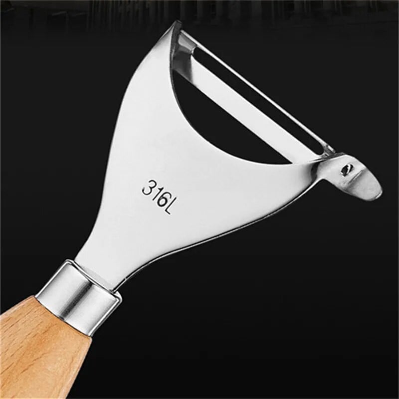 304 nerūdijančio plieno skustuvai su medine rankena Kukurūzų kuliavai Daugiafunkciai Daržovės Vaisiai Tarkavimo pjaustyklė Virtuvės priedas