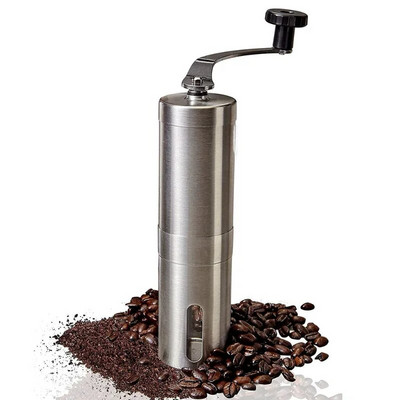 Kézi kávédaráló francia dombornyomó géphez Rozsdamentes acél kávébab-daráló Hordozható kávéfőző Moedor De Cafe