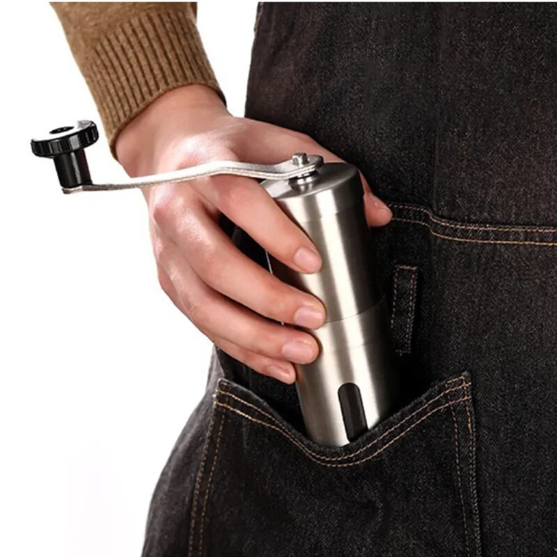 Manuaalne kohviveski Prantsuse reljeefpressimismasinale Roostevabast terasest kohviubade veski Kaasaskantav kohvimasin Moedor De Cafe