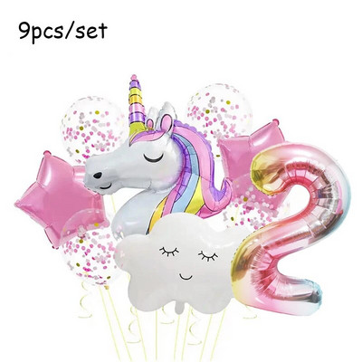 1 rinkinys vienaragio debesies balionas 32 colių numerio folijos balionai 1-ojo vaiko gimtadienio vakarėlio dekoravimui kūdikių dušo oro globos mergaitės balionas