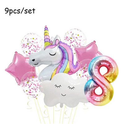 1 rinkinys vienaragio debesies balionas 32 colių numerio folijos balionai 1-ojo vaiko gimtadienio vakarėlio dekoravimui kūdikių dušo oro globos mergaitės balionas