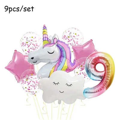 1 rinkinys vienaragio debesies balionas 32 colių numerio folijos balionai 1-ojo vaiko gimtadienio vakarėlio dekoravimui kūdikių dušo oro globos mergaitės balionas