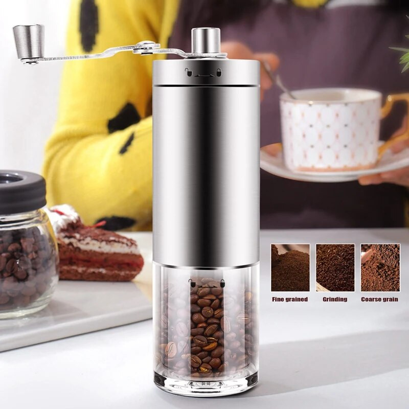 Ručni mlinac za kavu-Burr mlinac Ručni mlinac za kavu Prijenosni ručni mlinac za mljevenje kave u zrnu za kampiranje Putovanja