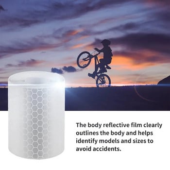1 Ρολό 5cmx3m Αυτοκόλλητα Ανακλαστική Ταινία Σήμανσης Ασφαλείας για Ποδήλατα Πλαίσια Μοτοσικλέτας Αυτοκόλλητη ταινία Προειδοποιητική Ταινία
