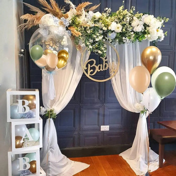 40 БР. Sage Green Gold White Latex Confetti Balloons Baby Shower Birthday Wedding Party Decorations Globos
