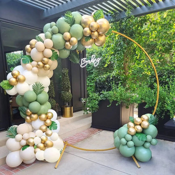 40 ΤΕΜ. Φασκόμηλο Πράσινο Χρυσό Λευκό Λατέξ Μπαλόνια Κομφετί Baby Shower Γενέθλια Διακοσμητικά Γαμήλια Πάρτυ Globos