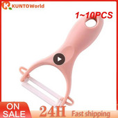 1–10 Vnt Keraminis daržovių skustukas, vaisius ir daržovių skustuvas Virtuvinis bulvių morkų agurkų skustukas Daugiafunkcis buitinis skustukas