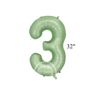 Balon vintage cu număr verde de 32/40 inch cu set de baloane verzi retro pentru decorațiuni pentru petrecerea de la mulți ani aprovizionare pentru baby shower