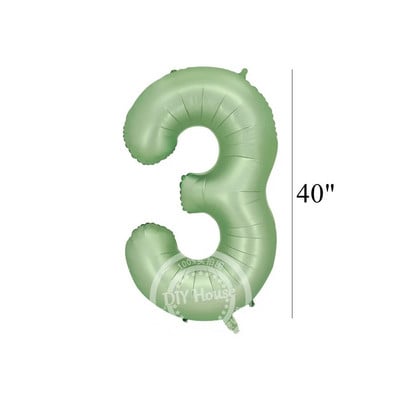 Balon vintage cu număr verde de 32/40 inch cu set de baloane verzi retro pentru decorațiuni pentru petrecerea de la mulți ani aprovizionare pentru baby shower