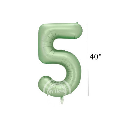 Balon vintage cu număr verde de 32/40 inch cu set de baloane verzi retro pentru decorațiuni pentru petrecerea de la mulți ani aprovizionare pentru baby shower