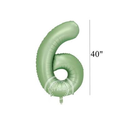 Balon vintage cu număr verde de 32/40 inch cu set de baloane verzi retro pentru decorațiuni pentru petrecerea de la mulți ani aprovizionare pentru baby shower