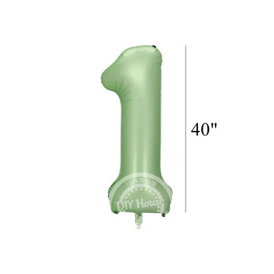 Balon vintage cu număr verde de 32/40 inch cu set de baloane verzi retro pentru decorațiuni pentru petrecerea de la mulți ani aprovizionare pentru baby shower