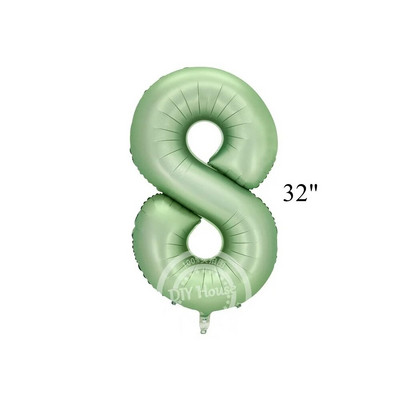 Balon vintage cu număr verde de 32/40 inch cu set de baloane verzi retro pentru decorațiuni pentru petrecerea de la mulți ani aprovizionare pentru baby shower