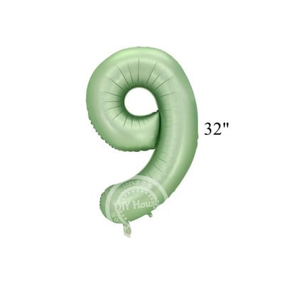 Balon vintage cu număr verde de 32/40 inch cu set de baloane verzi retro pentru decorațiuni pentru petrecerea de la mulți ani aprovizionare pentru baby shower