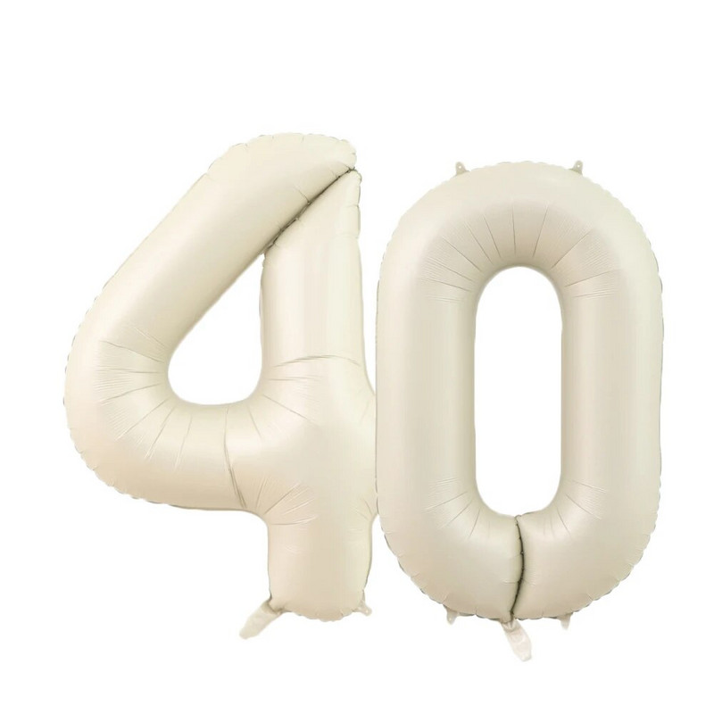 32/40 инча крем карамел цвят 1-9 дигитален балон за детски рожден ден 30 40 50 60 70 възрастен рожден ден декорация Направи си сам домашни консумативи