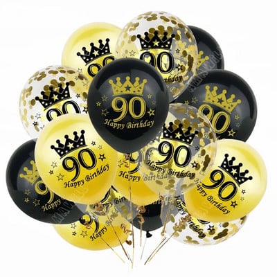 15 τεμ. 18th Happy Birthday Διακοσμητικό μπαλόνι 12 ιντσών Confetti Latex Balloon for 18 20 30 70 Years Birthday Celebrate Decoration