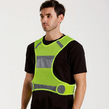 Светлоотразителна жилетка Предпазни средства за самозащита за велосипеден рефлектор Флуоресцентно жълто защитно облекло Строителна площадка