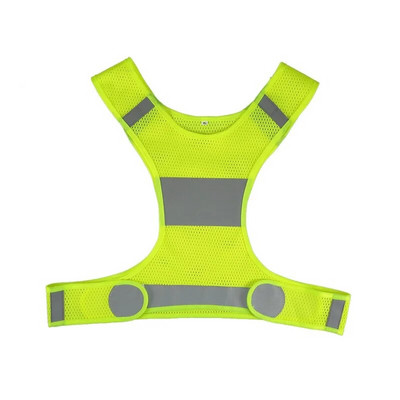 Светлоотразителна жилетка Предпазни средства за самозащита за велосипеден рефлектор Флуоресцентно жълто защитно облекло Строителна площадка