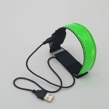Φωτεινός βραχίονας LED φόρτισης VITCOCO USB με led Reflective Wrist Band Φωτεινός ιμάντας καρπού για νυχτερινό τρέξιμο