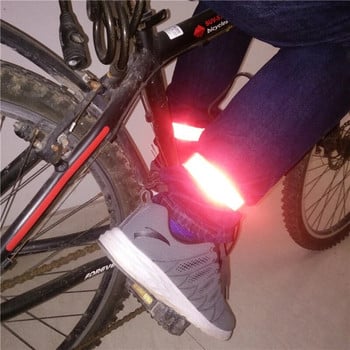30 см светлоотразителна лента за шамари pvc гривна \'\'BE SEEN BE SAFE\'\' Каишка за крака за бягане, каране на велосипед, безопасност на пътя, видимост