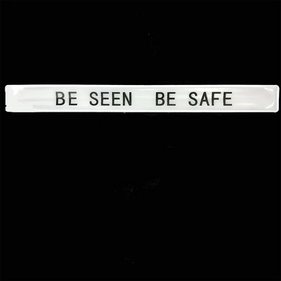 30 cm šviesą atspindinti PVC riešo apyrankė "BE SEEN BE SAFE" Kojų dirželis, skirtas važiuoti dviračiu, saugaus matomumo kelyje