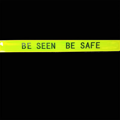 30 cm šviesą atspindinti PVC riešo apyrankė "BE SEEN BE SAFE" Kojų dirželis, skirtas važiuoti dviračiu, saugaus matomumo kelyje