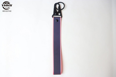 Crni reflektirajući privjesci za ključeve 100% najlonska mreža Visokovidljivi reflektor privjesak za dječje torbe Dodaci za jahanje Sigurnosni proizvod
