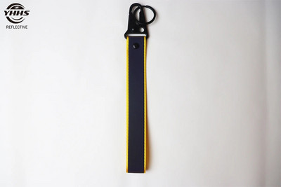 Crni reflektirajući privjesci za ključeve 100% najlonska mreža Visokovidljivi reflektor privjesak za dječje torbe Dodaci za jahanje Sigurnosni proizvod