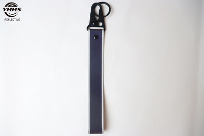 Crni reflektirajući privjesci za ključeve 100% najlonska mreža Visokovidljivi reflektor privjesak za dječje torbe Dodaci za jahanje Sigurnosni proizvod