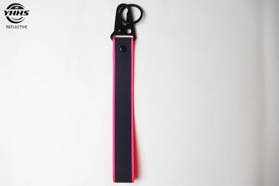 Crni reflektirajući privjesci za ključeve 100% najlonska mreža Visokovidljivi reflektor privjesak za dječje torbe Dodaci za jahanje Sigurnosni proizvod