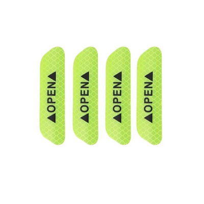 4vnt. Automobilių durų saugos atspindintys lipdukai Universalūs automatiniai vandeniui atsparūs įspėjamieji atviri ženklai Šviečiančios stipriai atspindinčios įspėjamosios juostelės