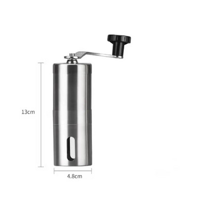 Kézi forgattyús kávédaráló, hordozható kézi rozsdamentes acél kávébab daráló Kávé edénydaráló Konyhai szerszám Kávétartozékok