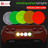 10 db 5 cm-es kerek fényvisszaverő matrica autók motorkerékpárok külső tartozékaihoz biztonsági figyelmeztető jelzés Éjszakai vezetésre figyelmeztető csík