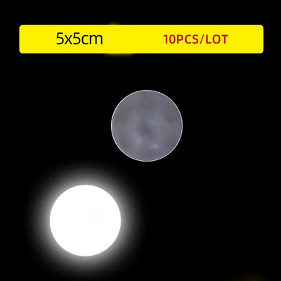 10 db 5 cm-es kerek fényvisszaverő matrica autók motorkerékpárok külső tartozékaihoz biztonsági figyelmeztető jelzés Éjszakai vezetésre figyelmeztető csík