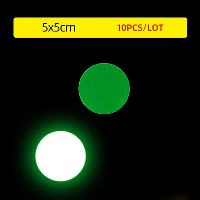 10 db 5 cm-es kerek fényvisszaverő matrica autók motorkerékpárok külső tartozékaihoz biztonsági figyelmeztető jelzés Éjszakai vezetésre figyelmeztető csík