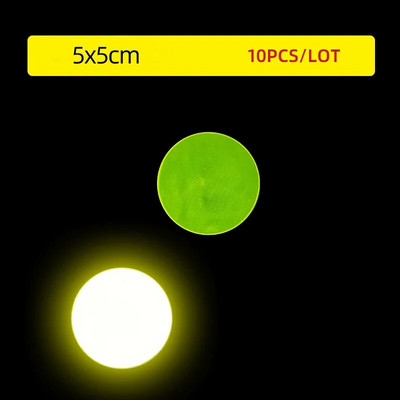 10 db 5 cm-es kerek fényvisszaverő matrica autók motorkerékpárok külső tartozékaihoz biztonsági figyelmeztető jelzés Éjszakai vezetésre figyelmeztető csík