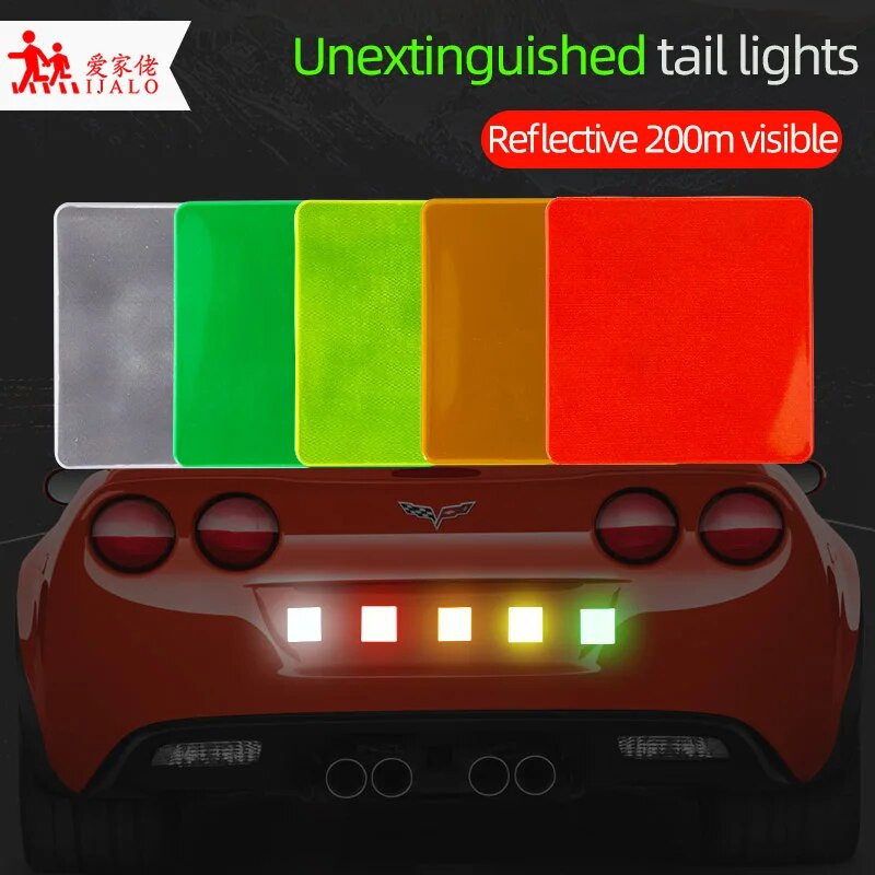 10 db 5 cm-es kerek fényvisszaverő matrica autók motorkerékpárok külső tartozékaihoz biztonsági figyelmeztető jelzés Éjszakai vezetésre figyelmeztető csík