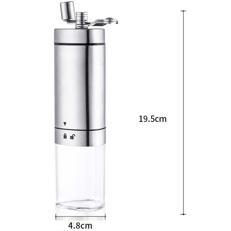 KARŠTASIS IŠPARDAVIMAS Rankinis rankinis nešiojamasis kavos malūnėlis Reguliuojamas keraminis kavos pupelių malūnėlis nerūdijančio plieno virtuvės malūnėlių įrankiai