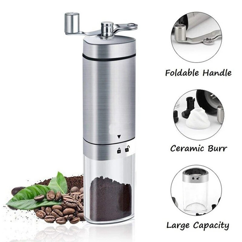 KARŠTASIS IŠPARDAVIMAS Rankinis rankinis nešiojamasis kavos malūnėlis Reguliuojamas keraminis kavos pupelių malūnėlis nerūdijančio plieno virtuvės malūnėlių įrankiai