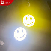 ORAFOL 600 Light Reflective Face Smile Κρεμαστό Φθορίζον μπρελόκ Προειδοποίηση ασφαλείας Αξεσουάρ τσάντα ποδηλασίας περπατήματος